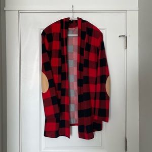 Red/Black Buffalo Plaid Cardigan